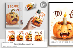 Pumpkin Personalities Digital Paper Product Image 1