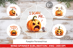 Pumpkin Personalities Wind Spinner Product Image 1
