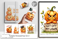 Pumpkin Personalities Digital Paper Product Image 1