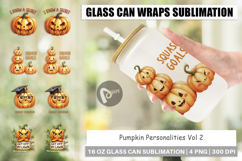 Pumpkin Personalities Glass Can Product Image 1
