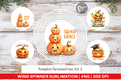 Pumpkin Personalities Wind Spinner Product Image 1