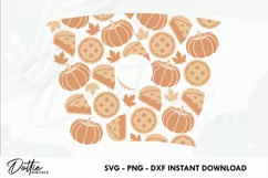 Autumn Pumpkin Pie Starbucks 24oz Acrylic Tumbler Cup SVG Product Image 2