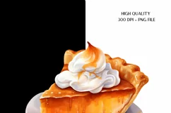 Pumpkin Pie Sublimation Png Thanksgiving Clipart Fall Pie 