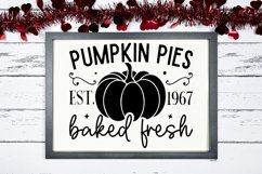 Pumpkin pies est 1967 baked fresh Sign SVG Product Image 3