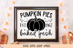 Pumpkin pies est 1967 baked fresh Sign SVG Product Image 1