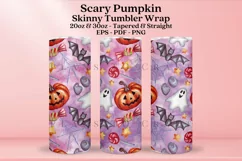 pumpkin pink purple halloweenskinny tumbler sublimation wrap with high resolution and transparant background are for 20oz and 30oz skinny tumbler 