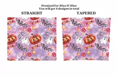 pumpkin pink purple halloweenskinny tumbler sublimation wrap with high resolution and transparant background are for 20oz and 30oz skinny tumbler 