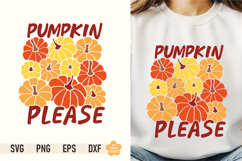 Pumpkin Please SVG PNG fall pumpkin design for shirt, sweatshirt and Cricut craft projects