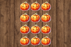 Pumpkin Printable Stickers - PNG Sticker Sheet