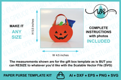 Pumpkin Purse Treat Bag Halloween Template Product Image 3