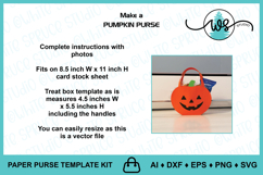 Pumpkin Purse Treat Bag Halloween Template Product Image 5