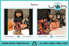 Pumpkin Purse Treat Bag Halloween Template Product Image 6