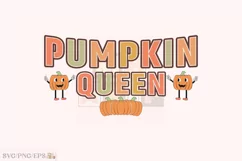 Autumn Fall Season PNG Pumpkin Queen SVG T-shirt Design Product Image 1