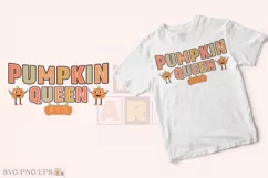 Autumn Fall Season PNG Pumpkin Queen SVG T-shirt Design Product Image 2