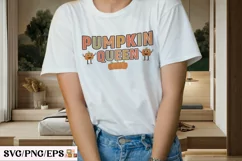 Autumn Fall Season PNG Pumpkin Queen SVG T-shirt Design Product Image 3