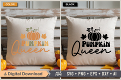 Pumpkin Queen SVG File | Fall Retro SVG Product Image 3