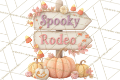 Pastel Pumpkin Rodeo Western Halloween PNG Clipart Product Image 2