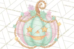 Pastel Pumpkin Rodeo Western Halloween PNG Clipart Product Image 3