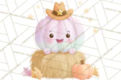 Pastel Pumpkin Rodeo Western Halloween PNG Clipart Product Image 5