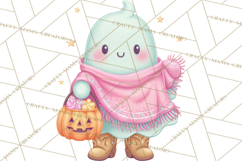 Pastel Pumpkin Rodeo Western Halloween PNG Clipart Product Image 3