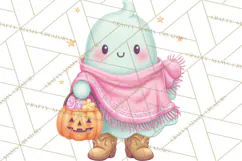 Pastel Pumpkin Rodeo Western Halloween PNG Clipart Product Image 3