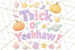 Pastel Pumpkin Rodeo Western Halloween PNG Clipart Product Image 5