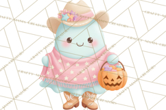 Pastel Pumpkin Rodeo Western Halloween PNG Clipart Product Image 2