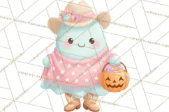 Pastel Pumpkin Rodeo Western Halloween PNG Clipart Product Image 2