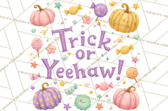 Pastel Pumpkin Rodeo Western Halloween PNG Clipart Product Image 3
