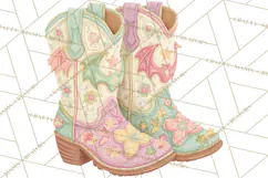 Pastel Pumpkin Rodeo Western Halloween PNG Clipart Product Image 4