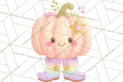Pastel Pumpkin Rodeo Western Halloween PNG Clipart Product Image 3