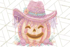 Pastel Pumpkin Rodeo Western Halloween PNG Clipart Product Image 3
