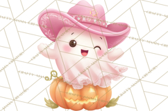Pastel Pumpkin Rodeo Western Halloween PNG Clipart Product Image 3
