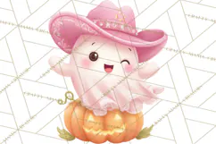 Pastel Pumpkin Rodeo Western Halloween PNG Clipart Product Image 3