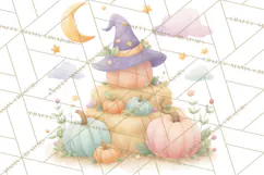 Pastel Pumpkin Rodeo Western Halloween PNG Clipart Product Image 4