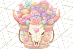 Pastel Pumpkin Rodeo Western Halloween PNG Clipart Product Image 5