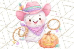 Pastel Pumpkin Rodeo Western Halloween PNG Clipart Product Image 3