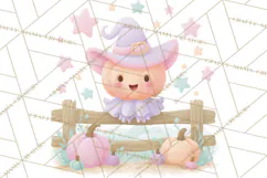 Pastel Pumpkin Rodeo Western Halloween PNG Clipart Product Image 5
