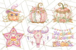 Pastel Pumpkin Rodeo Western Halloween PNG Clipart Product Image 7
