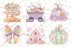 Pastel Pumpkin Rodeo Western Halloween PNG Clipart Product Image 5