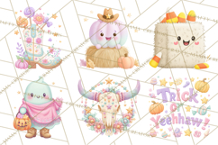 Pastel Pumpkin Rodeo Western Halloween PNG Clipart Product Image 4