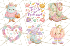 Pastel Pumpkin Rodeo Western Halloween PNG Clipart Product Image 8