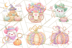 Pastel Pumpkin Rodeo Western Halloween PNG Clipart Product Image 3