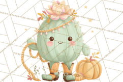Pastel Pumpkin Rodeo Western Halloween PNG Clipart Product Image 2