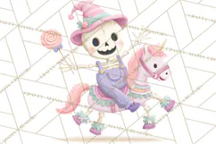 Pastel Pumpkin Rodeo Western Halloween PNG Clipart Product Image 3