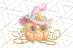 Pastel Pumpkin Rodeo Western Halloween PNG Clipart Product Image 4