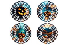 Night Halloween pumpkins Wind Spinner Product Image 2