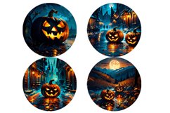 Night Halloween pumpkins Wind Spinner Product Image 3