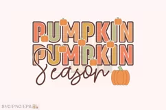 Autumn Fall Vibes PNG Pumpkin Season SVG T-shirt Design Product Image 1