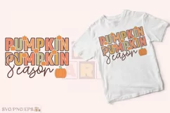 Autumn Fall Vibes PNG Pumpkin Season SVG T-shirt Design Product Image 2